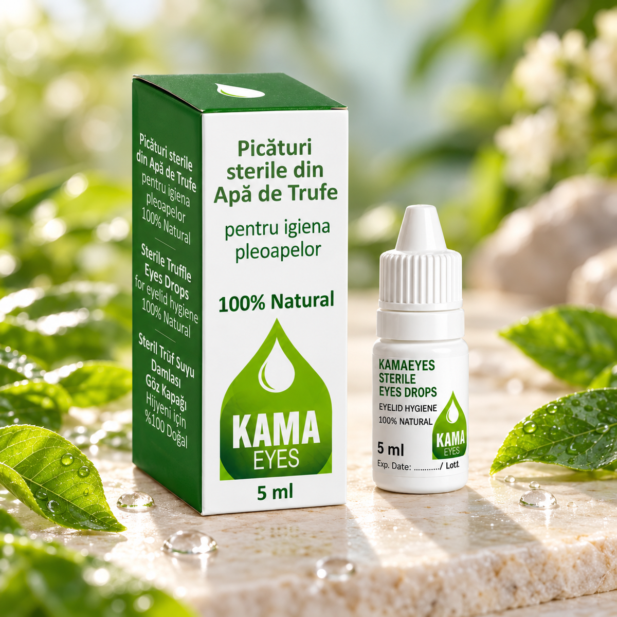 Picături sterile din Apă de Trufe pentru igiena pleoapelor, 5 ml  100% Natural
